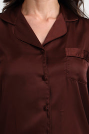 AXTZH Elegant and Comfortable Women’s Nightwear Ensemble for Peaceful Evenings and Restful Sleep X8139-MAHOGANY-WC2S