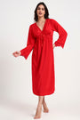 AXTZH Three-Piece Nightwear Set Designed for Grace, Comfort, and Sophistication in Every Detail X2509-RED-F2M