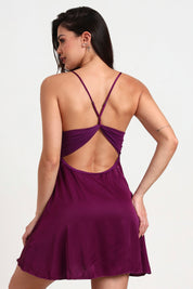 AXTZH Stylish Lace Nightwear with Soft Fabric and Relaxed Flow for Nighttime Elegance X0908-DRESSBERRY-F1S