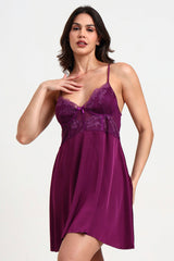 AXTZH Stylish Lace Nightwear with Soft Fabric and Relaxed Flow for Nighttime Elegance X0908-DRESSBERRY-F1S