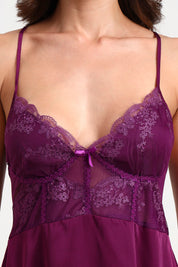 AXTZH Stylish Lace Nightwear with Soft Fabric and Relaxed Flow for Nighttime Elegance X0908-DRESSBERRY-F1S