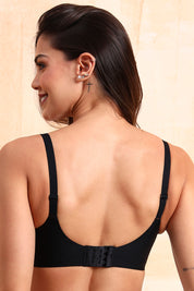 AXTZH Beautifully Designed Push-Up Bra for Women with Elegant Detailing and Everyday Comfort X2510-BLACK-CP402