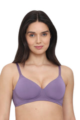 WACOAL BRA BI05H02 MG Cool Comfort Padded Non-wired 3/4th Cup Everyday Wear T-shirt Bra -Purple