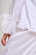 Mysthelle PEARL WHITE FEATHER NIGHTWEAR