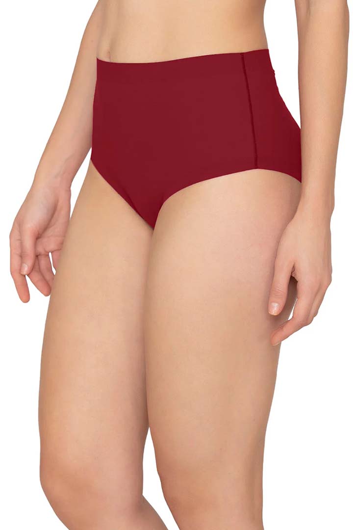 AMANTE PAN11411-HENNA VANISH SOLID HIGH RISE BRIEF SEAMLESS PANTY