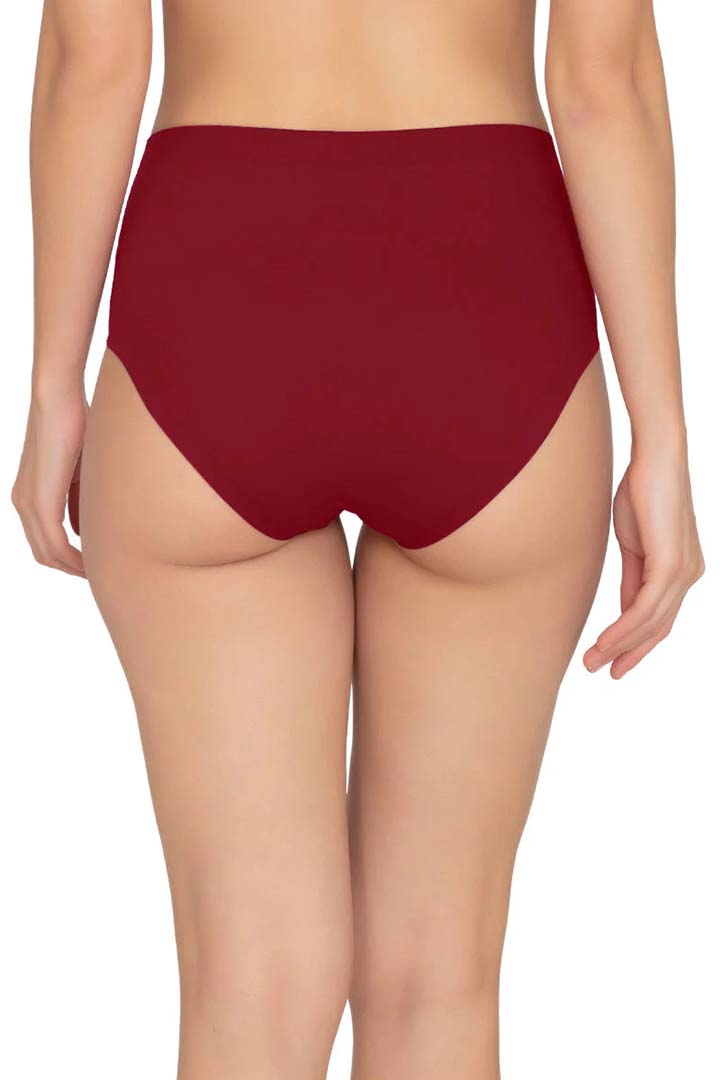 AMANTE PAN11411-HENNA VANISH SOLID HIGH RISE BRIEF SEAMLESS PANTY