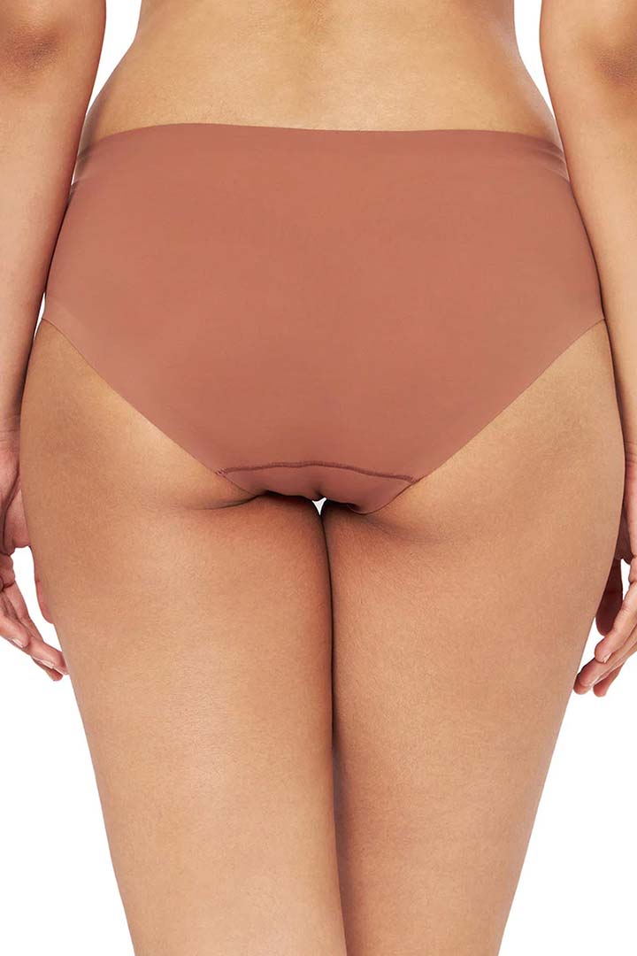 AMANTE PAN11412-CARAMEL NUDE VANISH SOLID LOW RISE HIPSTER SEAMLESS PANTY