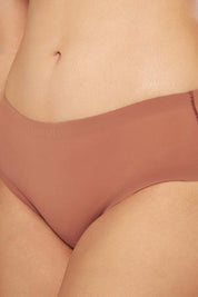 AMANTE PAN11412-CARAMEL NUDE VANISH SOLID LOW RISE HIPSTER SEAMLESS PANTY