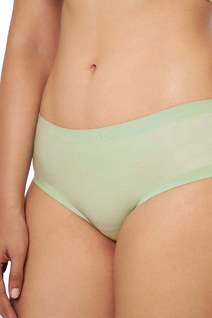 AMANTE PAN11412-SEAFOAM VANISH SOLID LOW RISE HIPSTER SEAMLESS PANTY