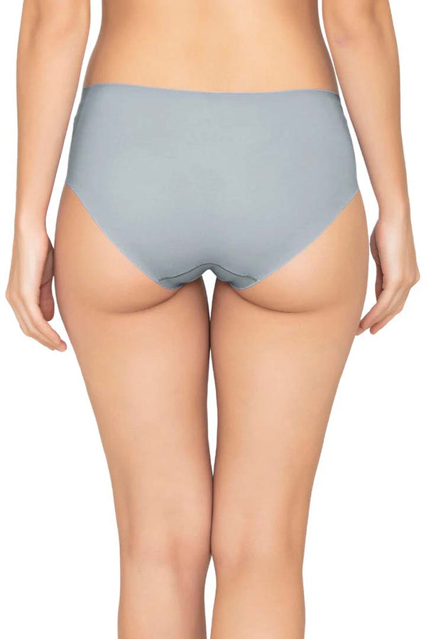 AMANTE PAN11412-SOFT GRAY VANISH SOLID LOW RISE HIPSTER SEAMLESS PANTY