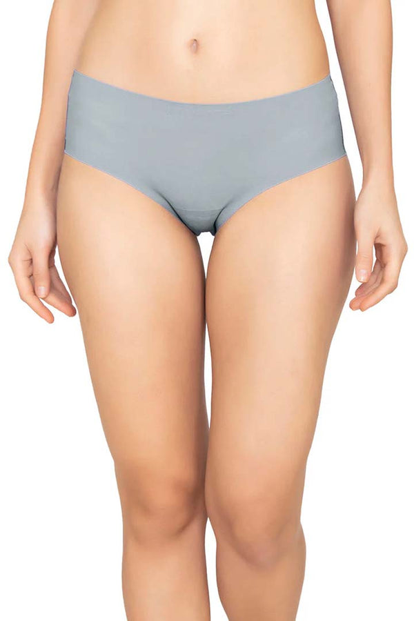 AMANTE PAN11412-SOFT GRAY VANISH SOLID LOW RISE HIPSTER SEAMLESS PANTY