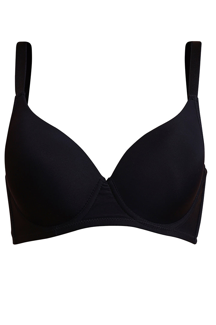 AXTZH Classic Contour Bra Offering Natural Shape, Gentle Lift, and Flawless Finish AB2355-BLACK-DP101