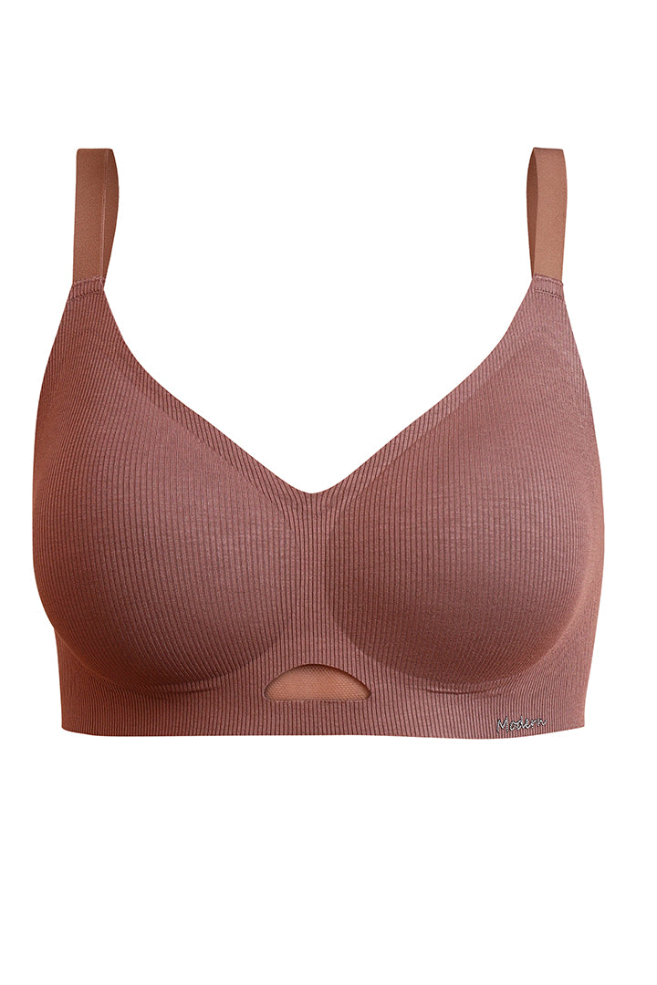 AXTZH Savvyy Women’s Everyday Bra with Soft Comfort Fit and Subtle Keyhole Detail XB3833-COFFEE-CC101