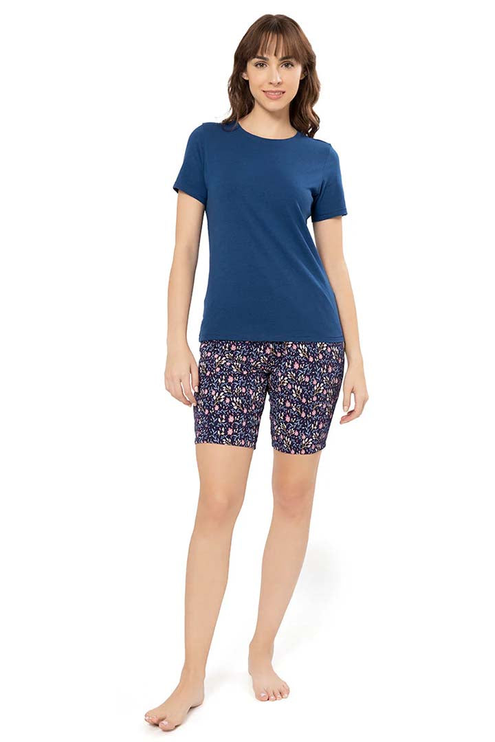 AMANTE SLB84201 Ocean Cavern Floral Print Sleep Shorts