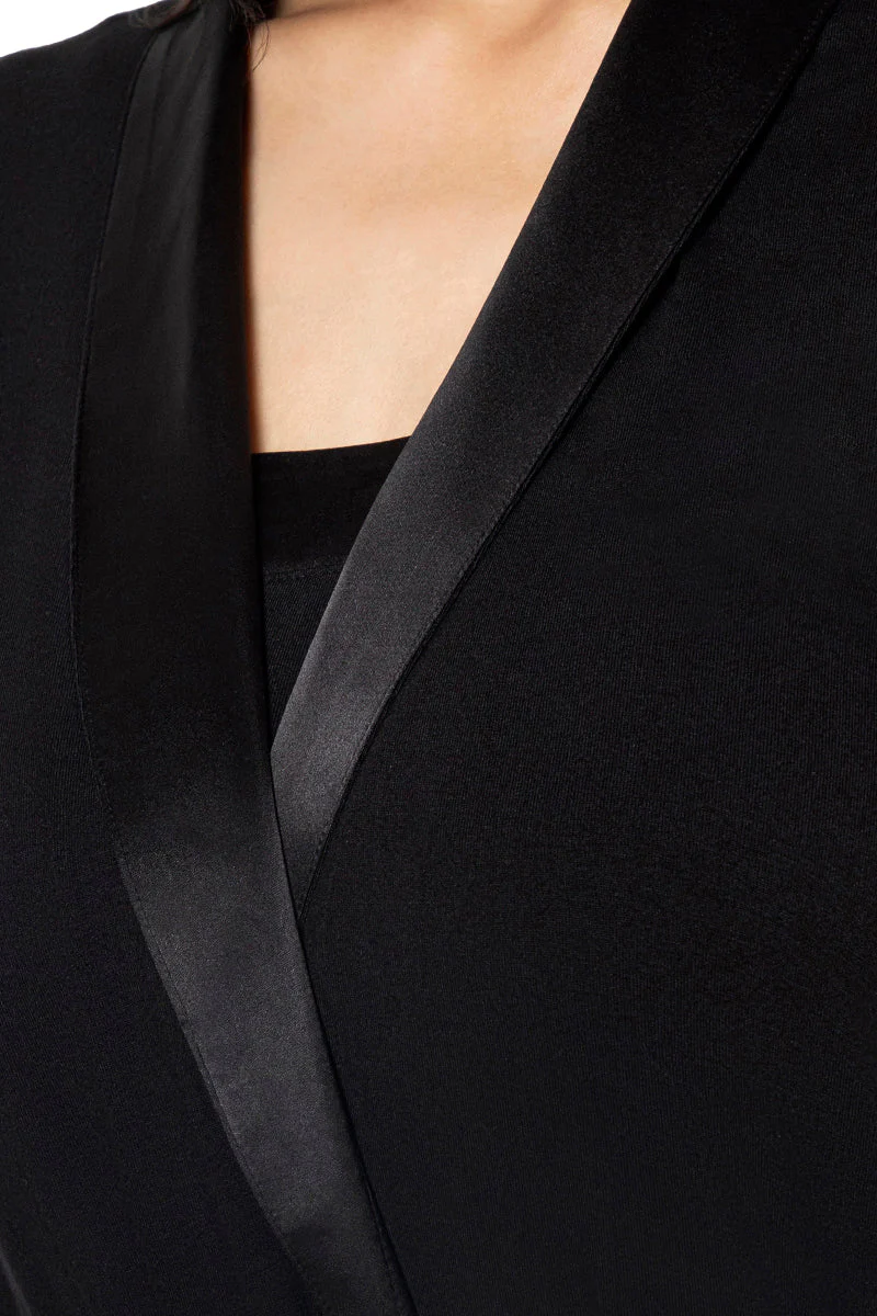 AMANTE SLP10104-BLACK SATIN EDGE ROBE