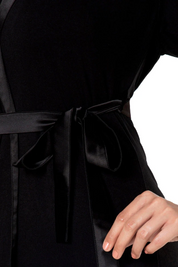 AMANTE SLP10104-BLACK SATIN EDGE ROBE