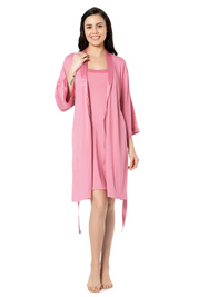 AMANTE SLP10104-CASHMERE ROSE SATIN EDGE ROBE