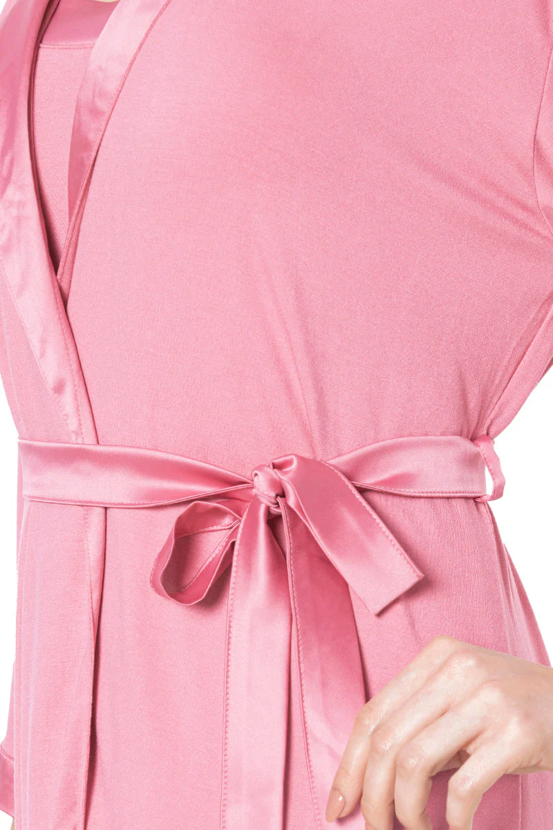 AMANTE SLP10104-CASHMERE ROSE SATIN EDGE ROBE