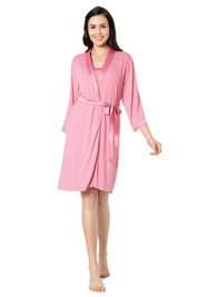 AMANTE SLP10104-CASHMERE ROSE SATIN EDGE ROBE