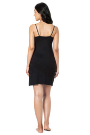 AMANTE SLP10105-BLACK SATIN EDGE SLEEP CHEMISE
