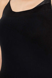 AMANTE SLP10105-BLACK SATIN EDGE SLEEP CHEMISE