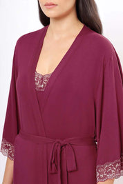 AMANTE SLP26203-ANEMONE LACE TOUCH SLEEP ROBE