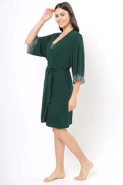 AMANTE SLP26203-BOTANICAL GARDENS LACE TOUCH SLEEP ROBE