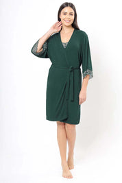 AMANTE SLP26203-BOTANICAL GARDENS LACE TOUCH SLEEP ROBE