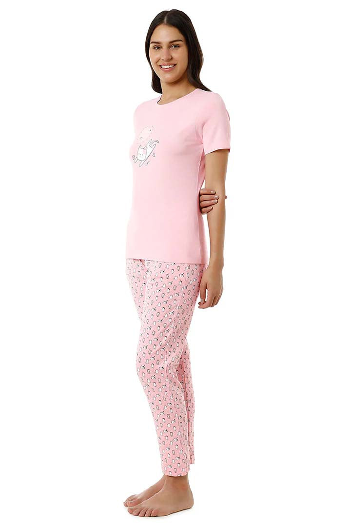 AMANTE SLT83801-ALMOND BLOSSOM SCOOP NECK SLEEP TEE