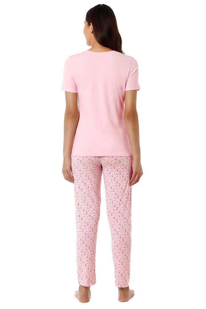 AMANTE SLT83801-ALMOND BLOSSOM SCOOP NECK SLEEP TEE