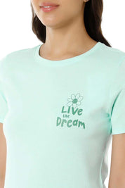 AMANTE SLT83801-BLUE LIGHT SCOOP NECK SLEEP TEE