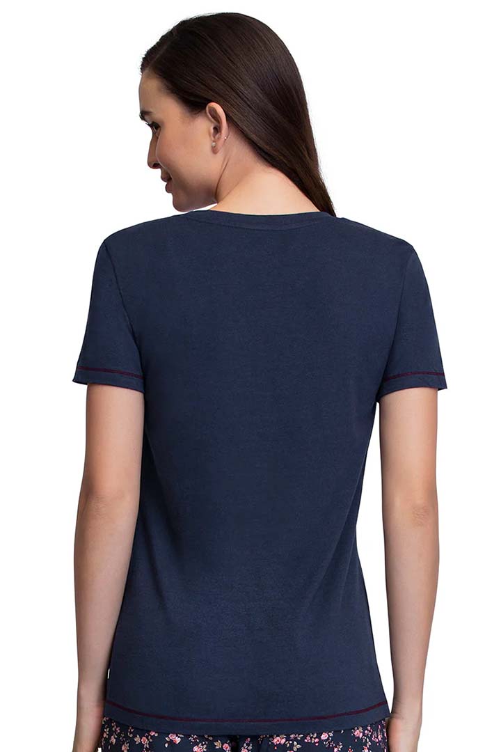 AMANTE SLT83901-MIDNIGHT V-NECK SLEEP TEE