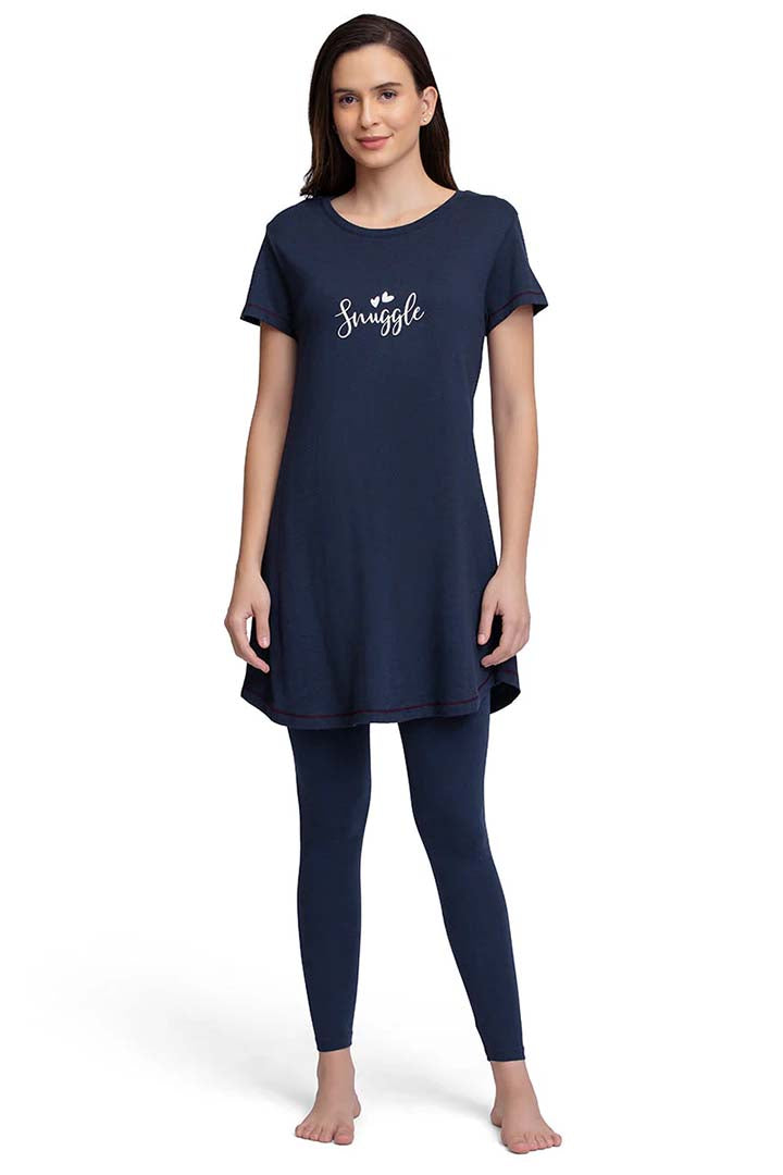 AMANTE SLT84001-MIDNIGHT SCOOP NECK SLEEP TUNIC