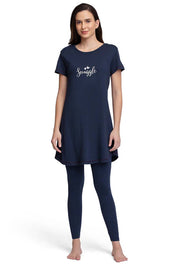 AMANTE SLT84001-MIDNIGHT SCOOP NECK SLEEP TUNIC