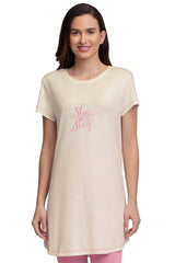 AMANTE SLT84001- WHITESMOKE SCOOP NECK SLEEP TUNIC