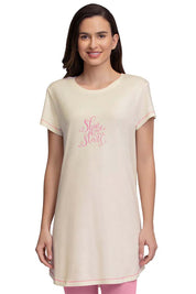 AMANTE SLT84001- WHITESMOKE SCOOP NECK SLEEP TUNIC