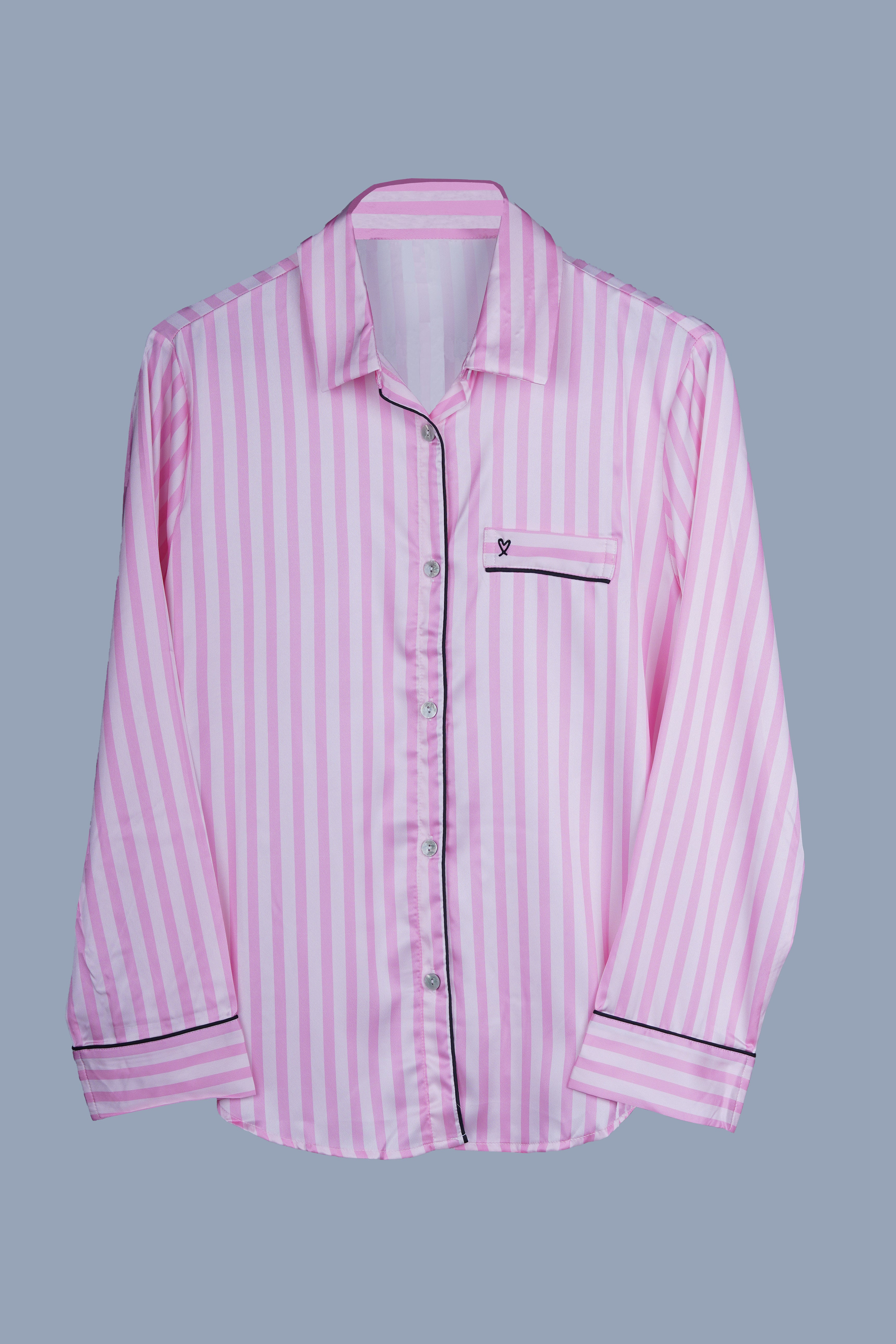 AXTZH Silky Comfort Meets Subtle Seduction: Elegant Two-Piece Nightwear Set X0718-PINST-C2S