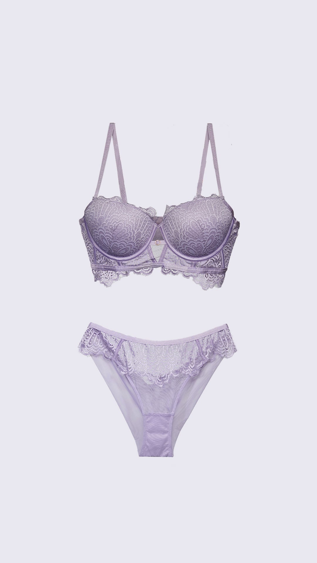 BELLAGIO Stylish Lace Panty Paired with Matching Bra for Women – Comfort Meets Allure BP5357-LILAC