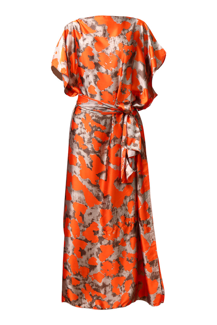 AXTZH Flowing Kaftan Nightwear with Adjustable Waist Strap and Elegant Detailing-ORUST-K2S