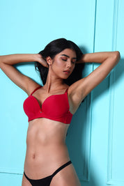 AXTZH Padded Bra for Women – Stylish One-Piece with Enhanced Shape and Gentle Comfort  AB0009-CERISE-DP401