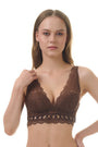 BELLAGIO BRA-BB5208 Choco Lace design Underwired Push Up Lightly Padded Medium Coverage Bra