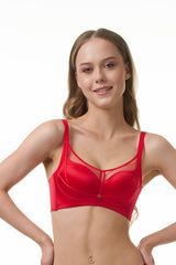 BELLAGIO BRA-BB1325 Red Underwired Push Up Lightly Padded Medium Coverage Bra