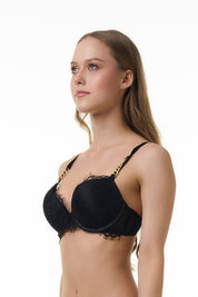 BELLAGIO BRA-BB8075 Lace design Underwired Push Up Lightly Padded Medium Coverage Bra