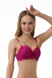 BELLAGIO BRA-BB8075 Lace design Underwired Push Up Lightly Padded Medium Coverage Bra