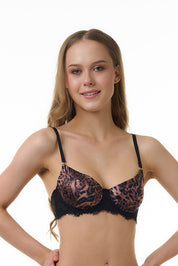 BELLAGIO BRA-BB5565 Lace design Underwired Non Padded double layered Medium Coverage Bra