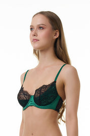 BELLAGIO BRA-BB7728 Lace design Underwired Non Padded double layered Medium Coverage Bra