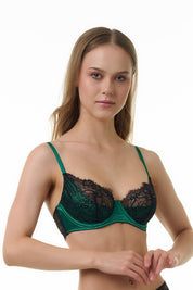 BELLAGIO BRA-BB7728 Lace design Underwired Non Padded double layered Medium Coverage Bra