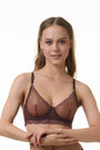 BELLAGIO BRA-BB5548 Choco Underwired Non padded Net bra