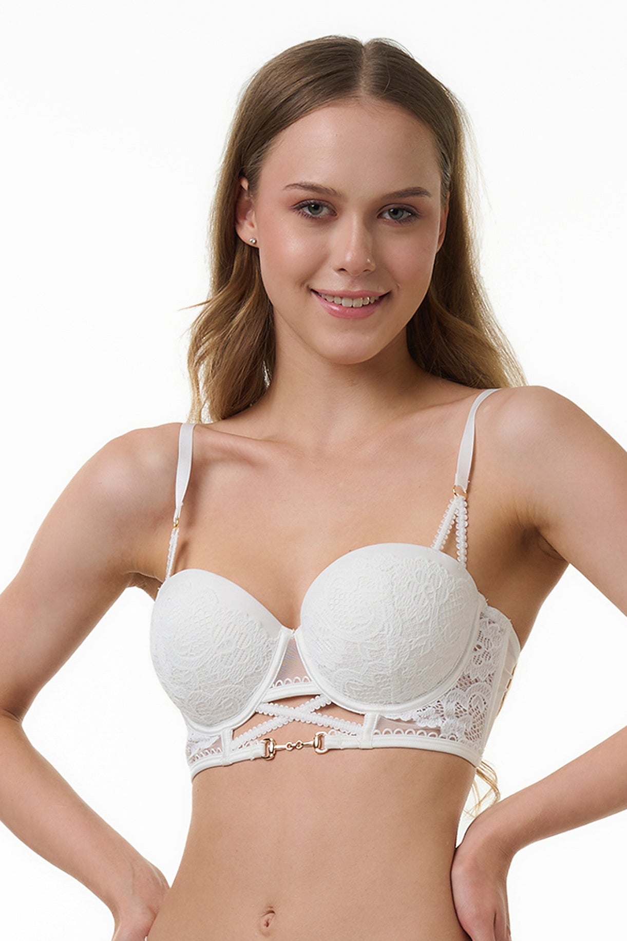 BELLAGIO BRA-BB5341 Lace design Underwired Push Up Lightly Padded Medium Coverage Bra