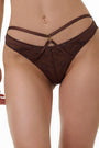BELLAGIO PANTY-BP5337 Choco Floral lace design Net panty